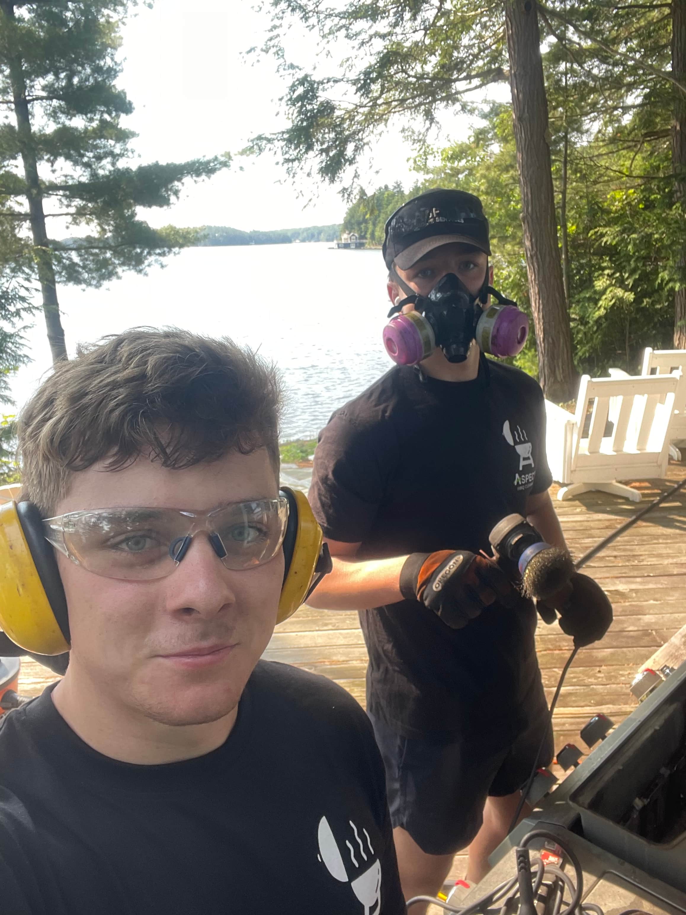 On the job, dockside deep clean